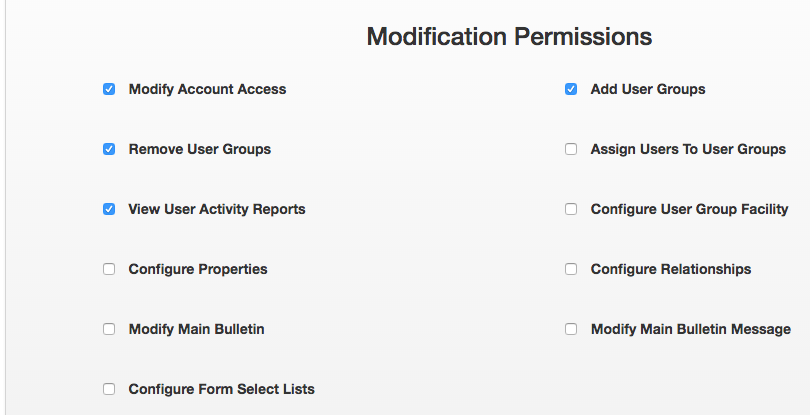 Modification Permissions